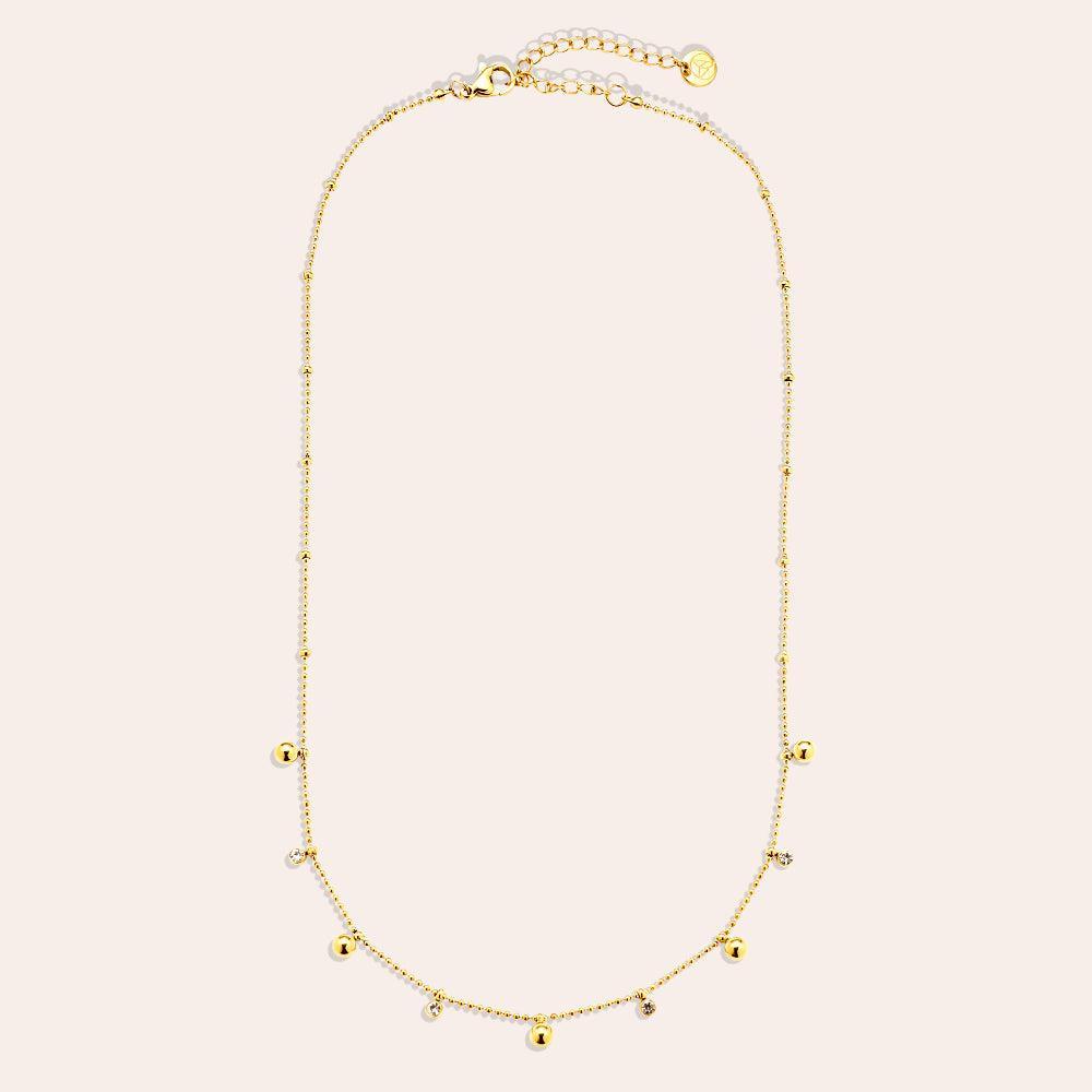 "Norairaine" Dots And Diamond Dots Edelstahl Halskette-Goldharmonie