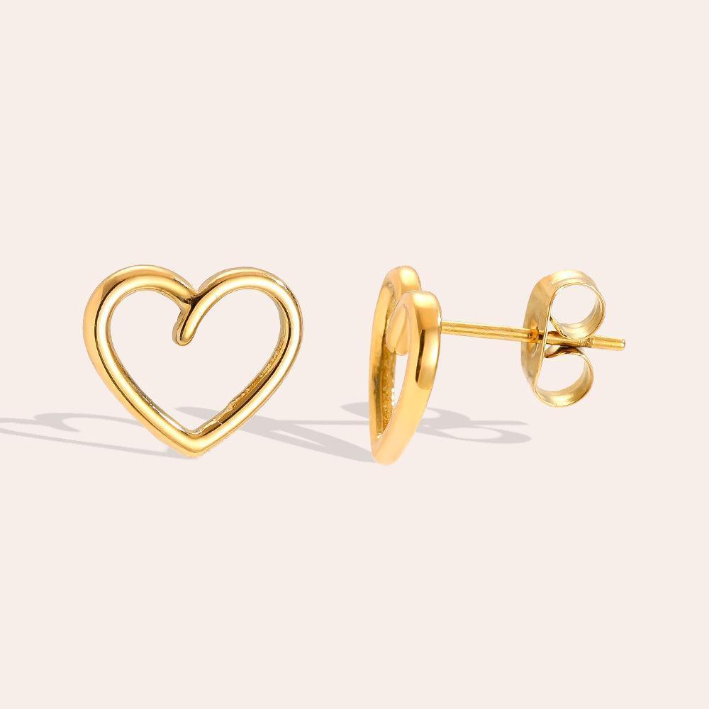„Noralira“ Simple Heart Ohrringe-Goldharmonie