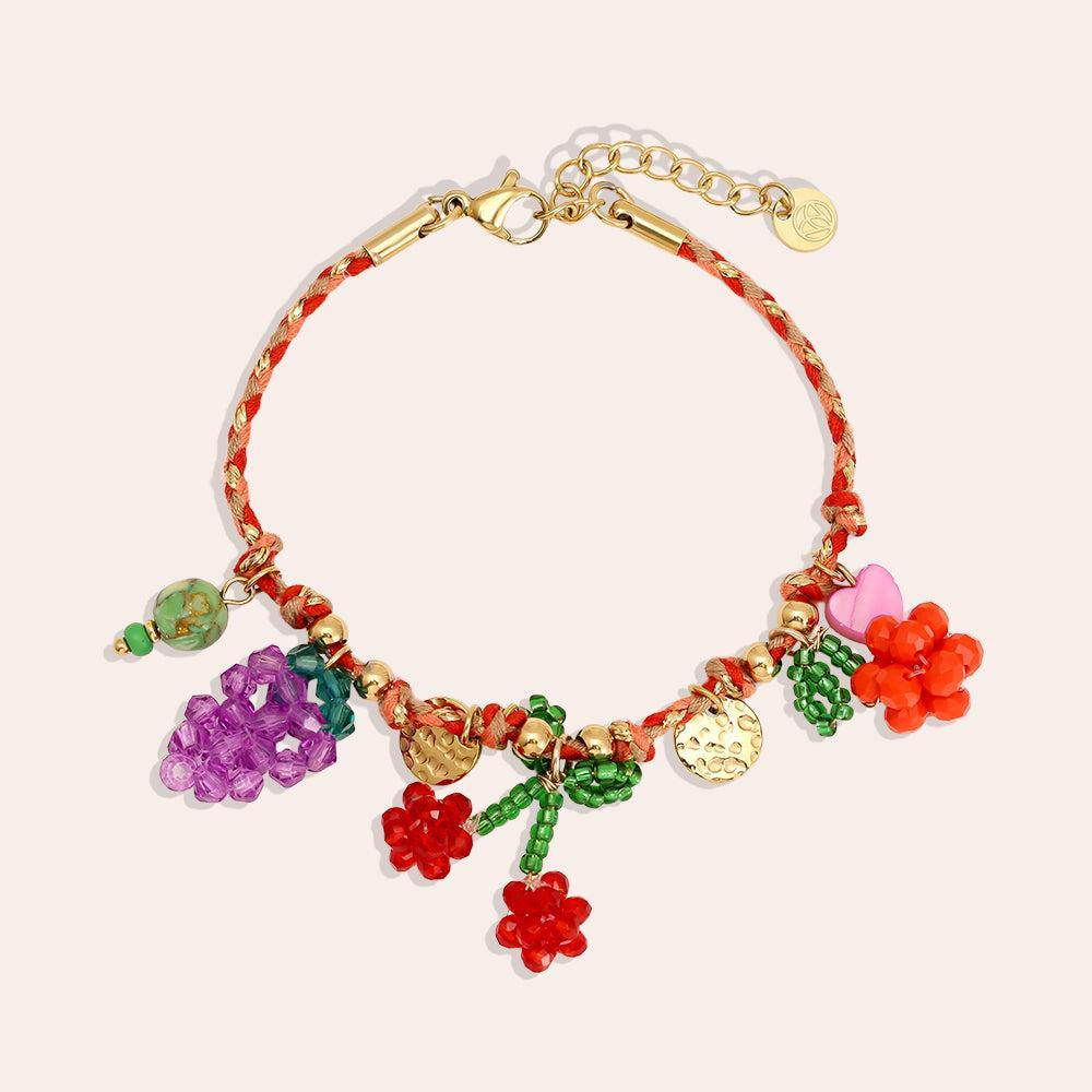 „Noranira“ Colorful Fruits Armband-Goldharmonie