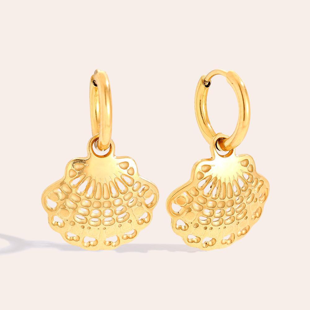 „Noranora“ Nice Shell Ohrringe-Goldharmonie