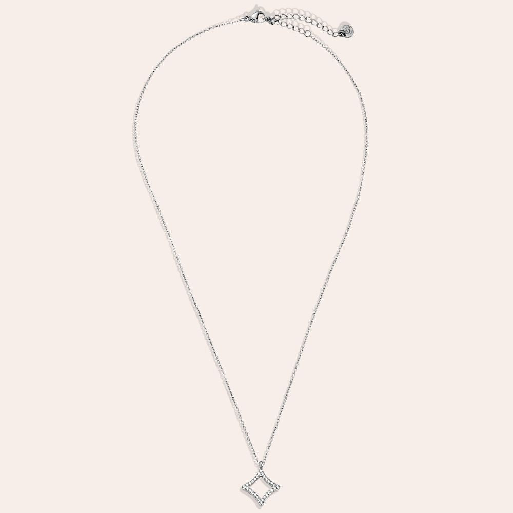 "Norarayne" Diamond Rhombus Edelstahl Halskette