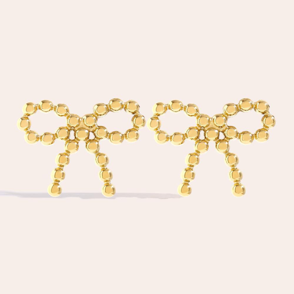 „Noratara“ Dot Bowtie Ohrringe-Goldharmonie