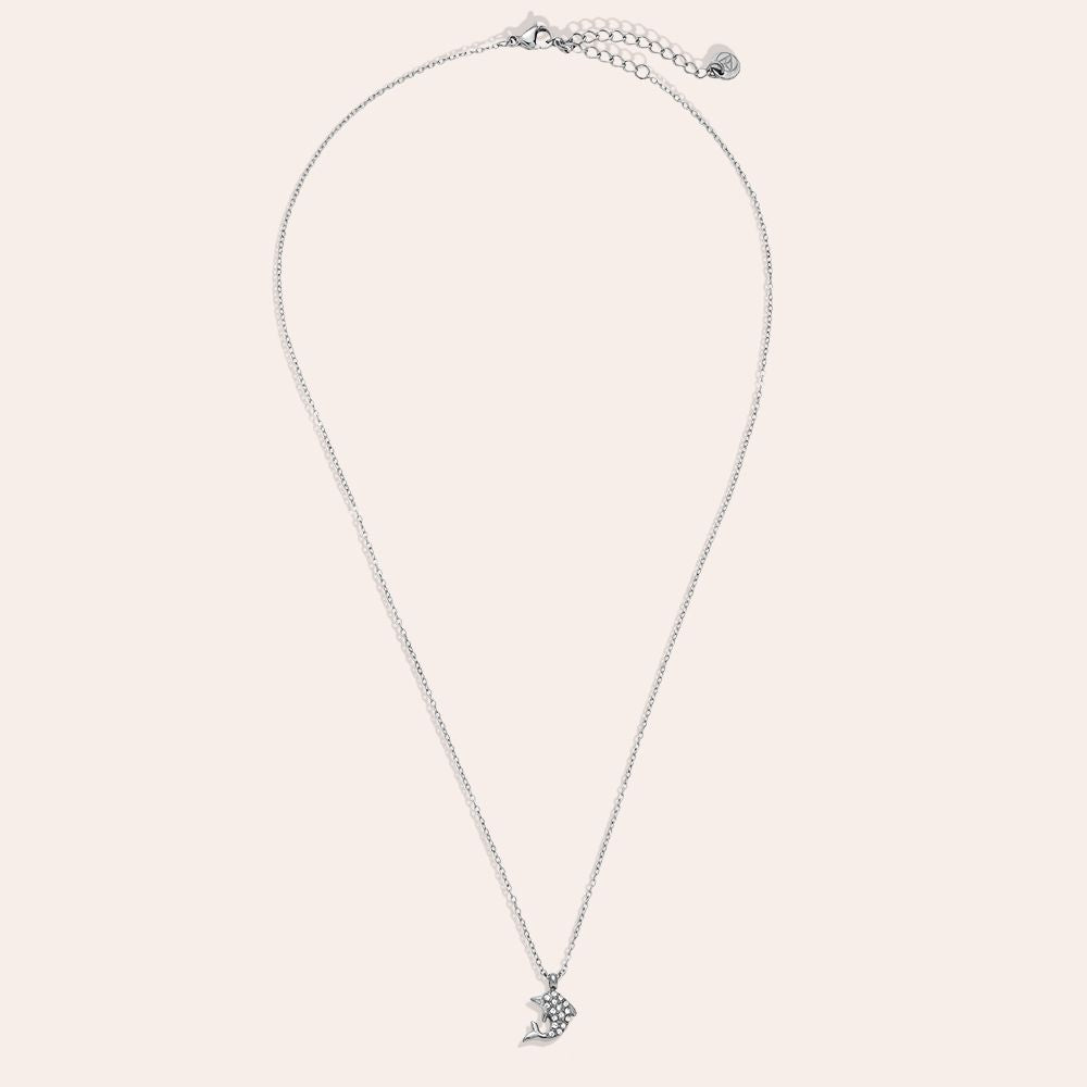 "Noraveline" Diamond Dolphin Edelstahl Halskette