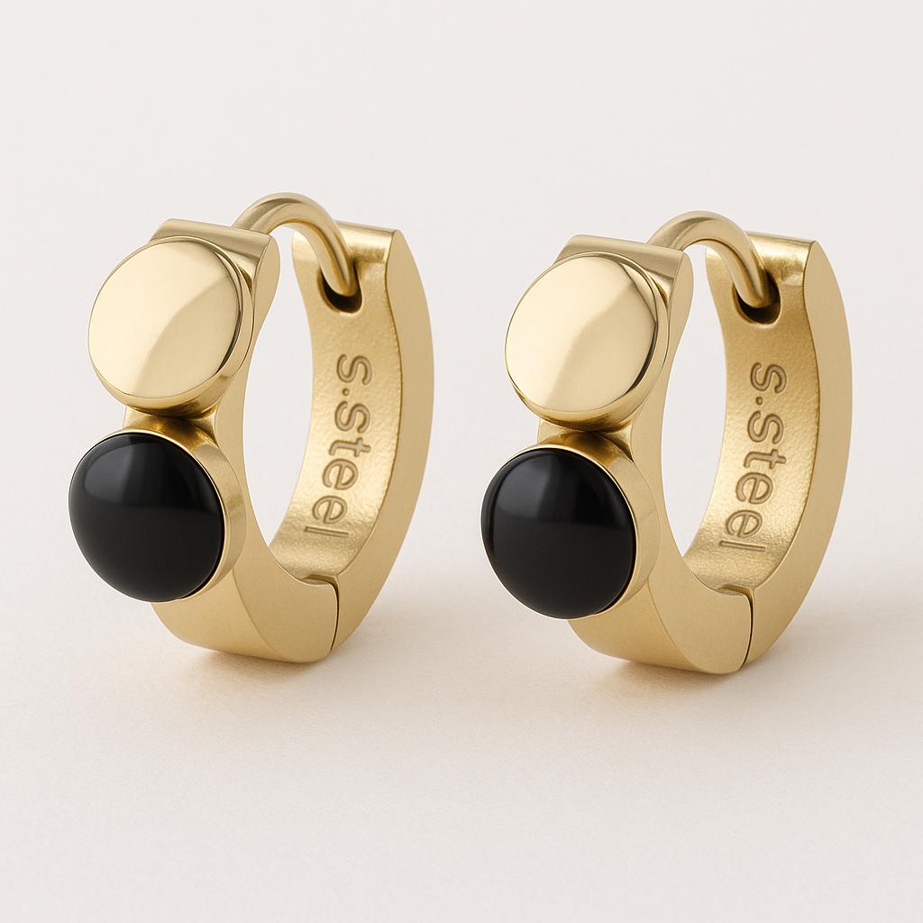 "Noraya" – Goldfarbene Creolen-Goldharmonie