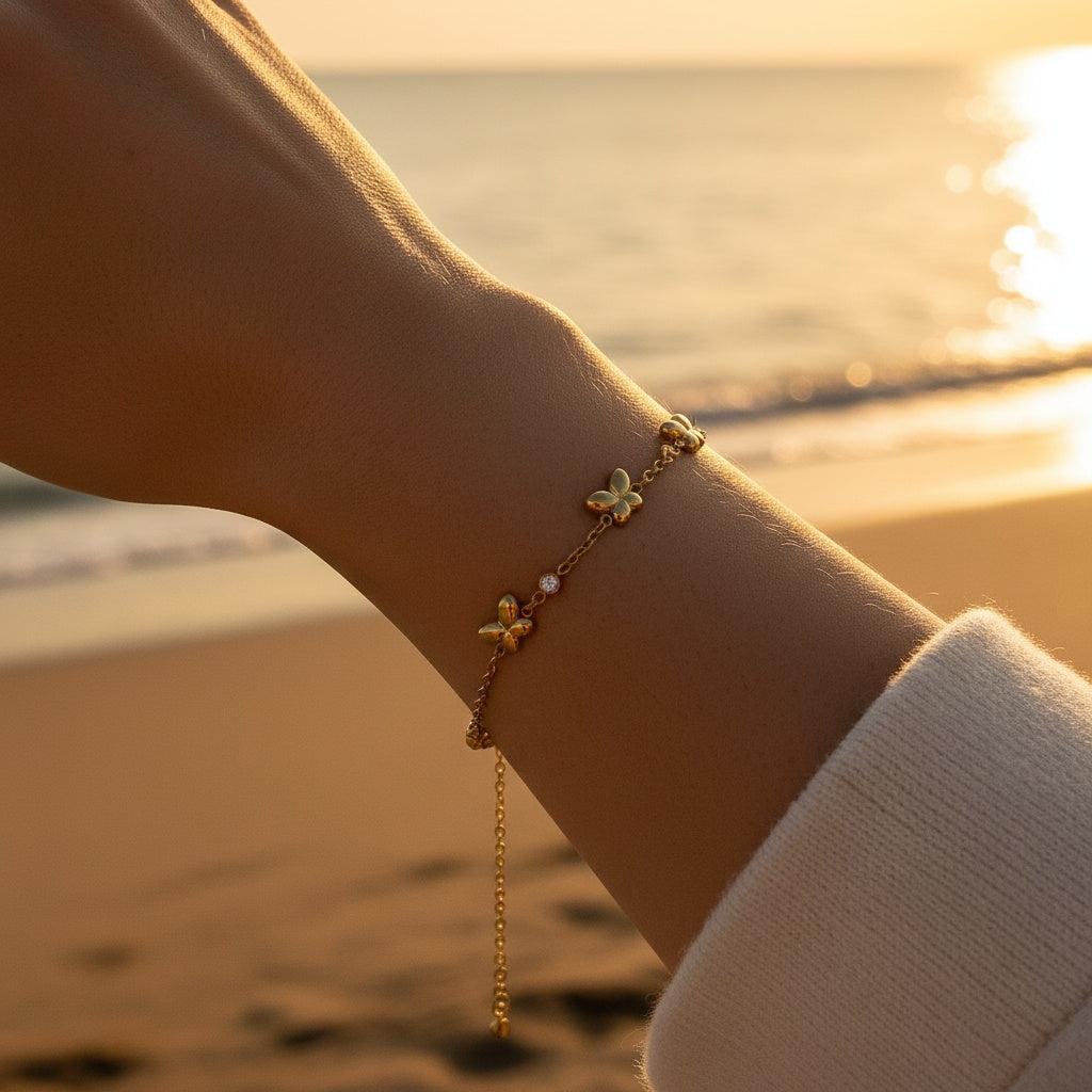 „Novilin“ Butterfly And Diamond Dots Armband