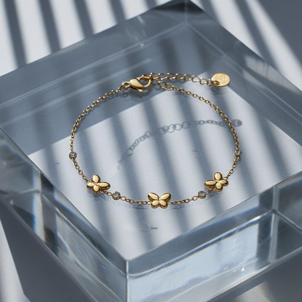 „Novilin“ Butterfly And Diamond Dots Armband