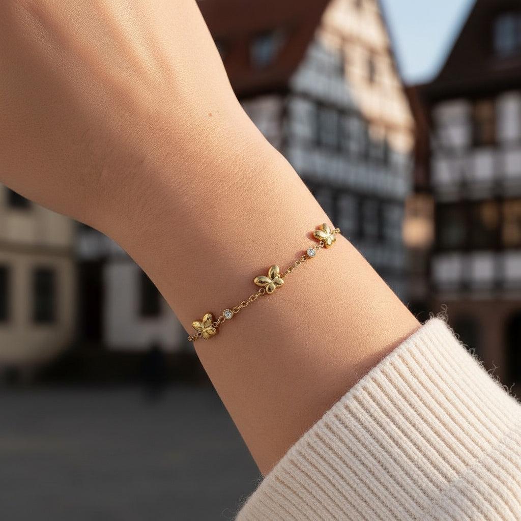 „Novilin“ Butterfly And Diamond Dots Armband