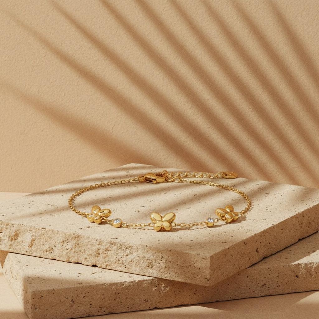 „Novilin“ Butterfly And Diamond Dots Armband