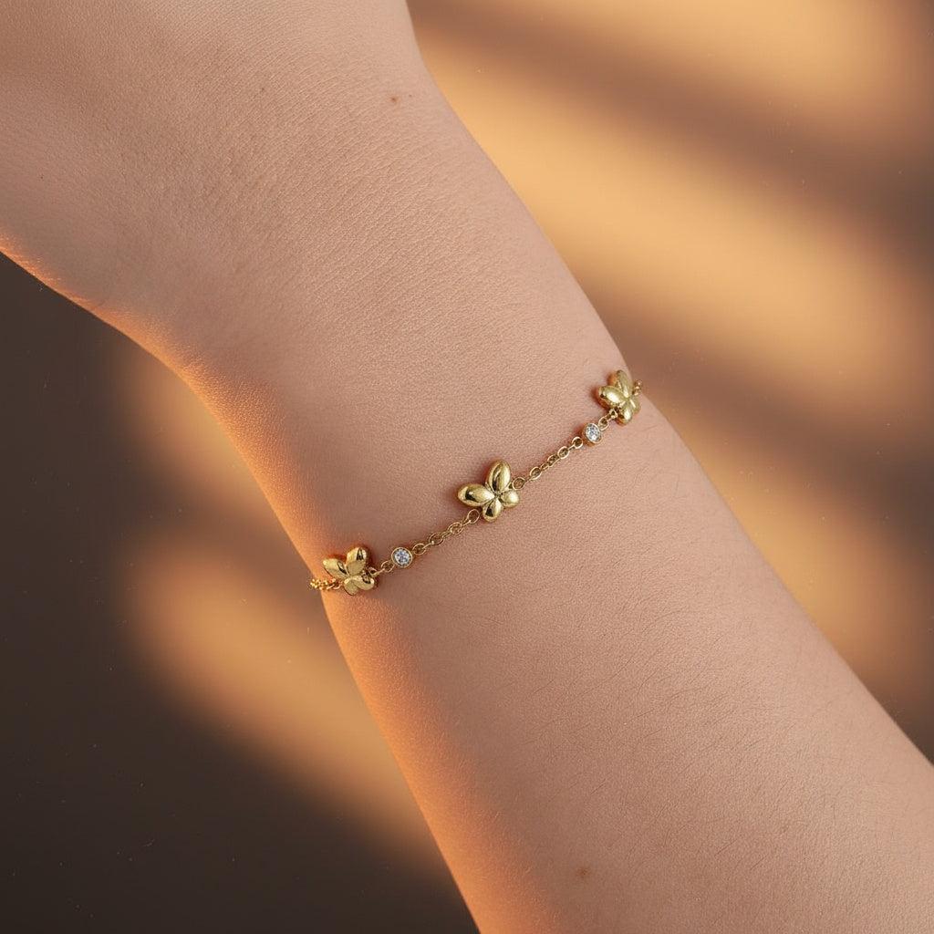 „Novilin“ Butterfly And Diamond Dots Armband