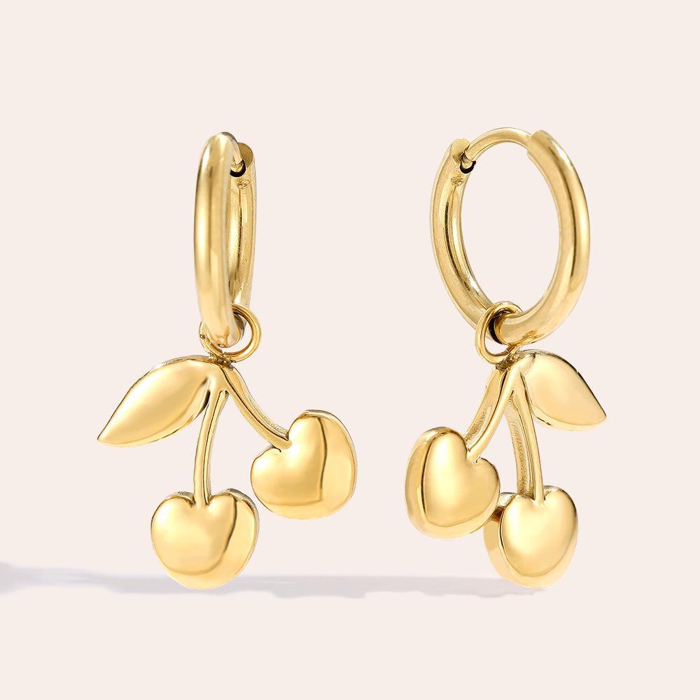 „Novisiraa“ Charm Cherry Ohrringe-Goldharmonie