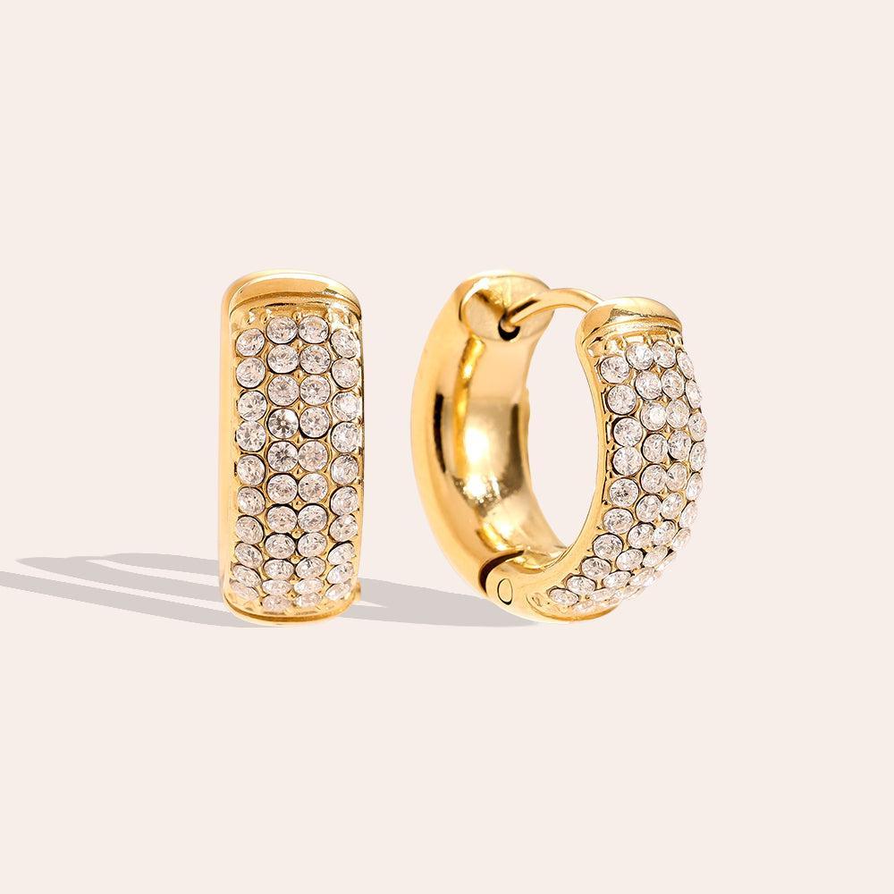 „Novivia“ Lines Diamond Ohrringe-Goldharmonie