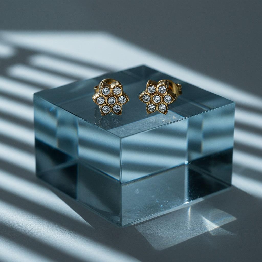 „Olialara“ Diamond Flower Ohrringe
