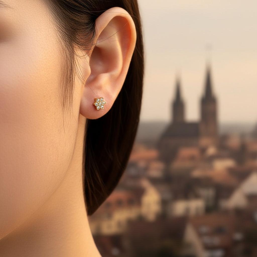 „Olialara“ Diamond Flower Ohrringe