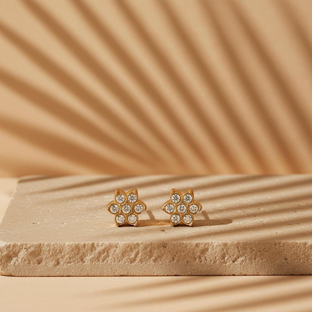 „Olialara“ Diamond Flower Ohrringe