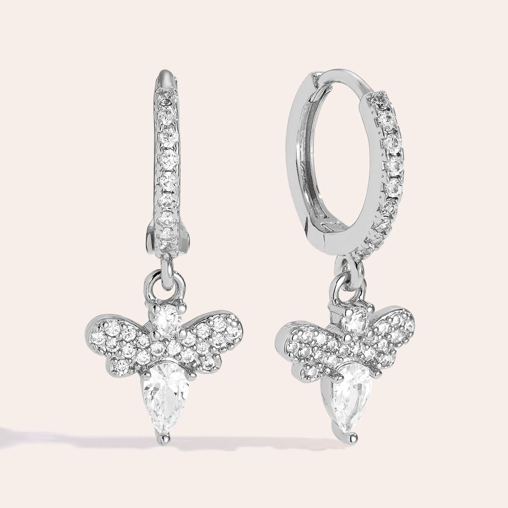 „Olialira“ Diamond Dragonfly Vergoldete Ohrringe