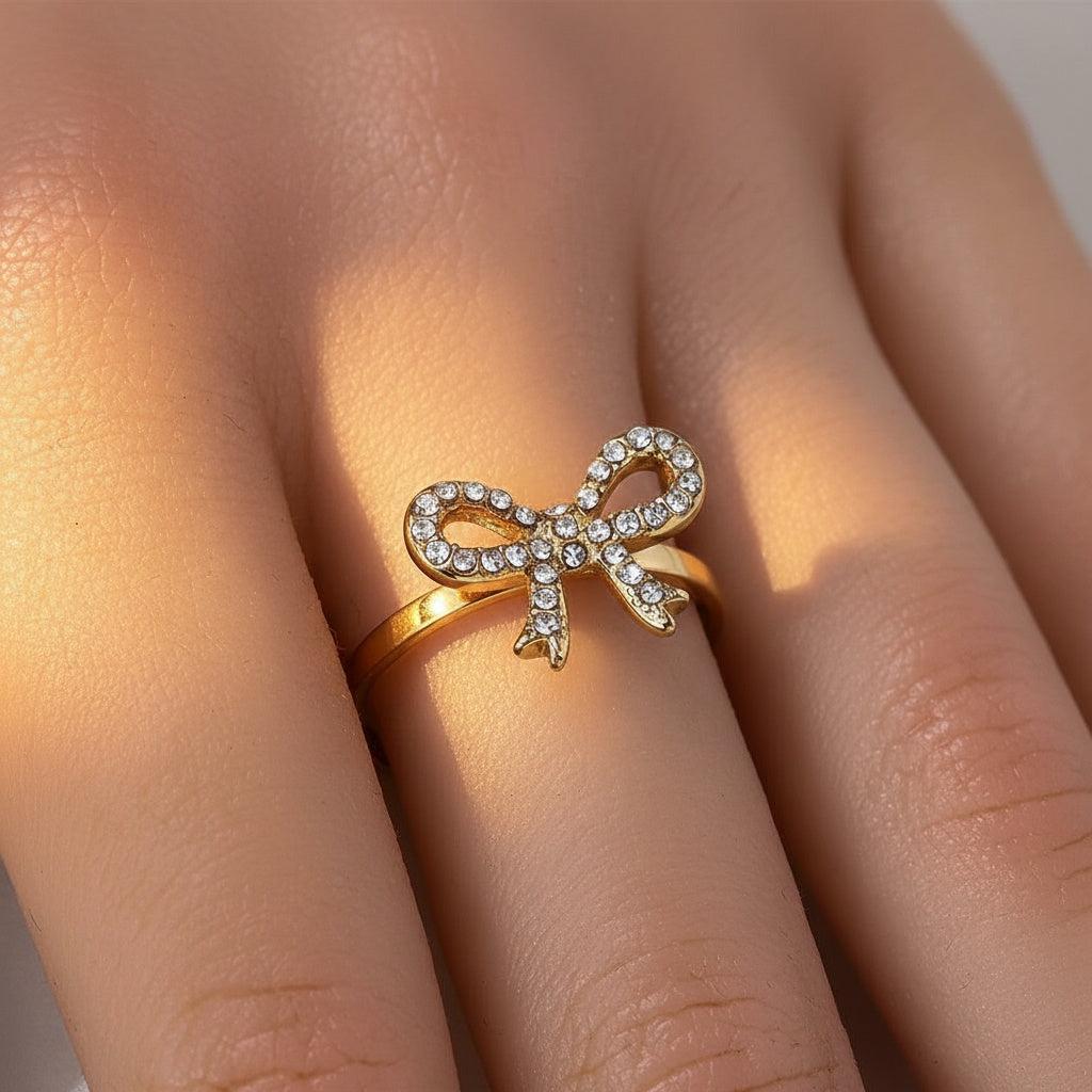 Oliavera - Bowtie With Diamonds Ring