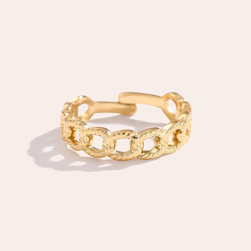 Oliavia - Chained Circles Ring-Goldharmonie