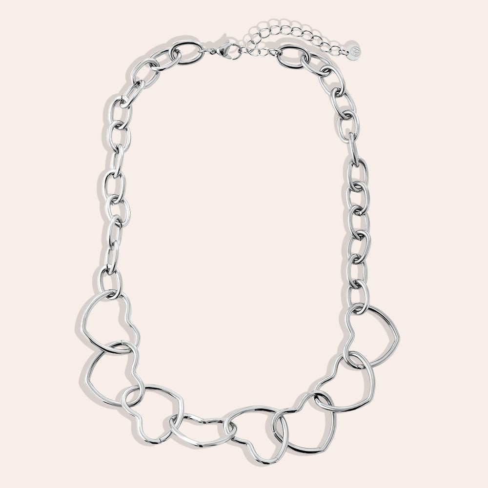 "Orilaya" Hearts Chain Edelstahl Halskette