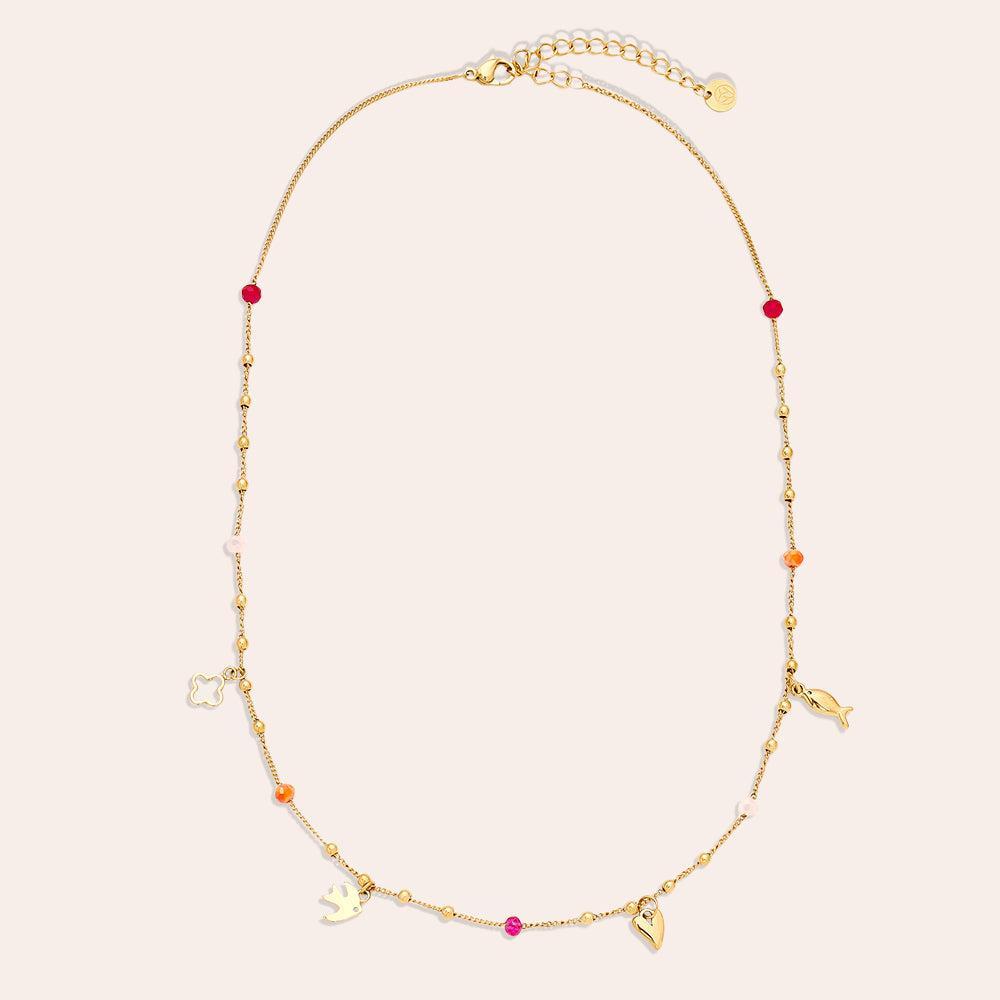 "Orilayaora" Sweet Small Charms Edelstahl Halskette-Goldharmonie