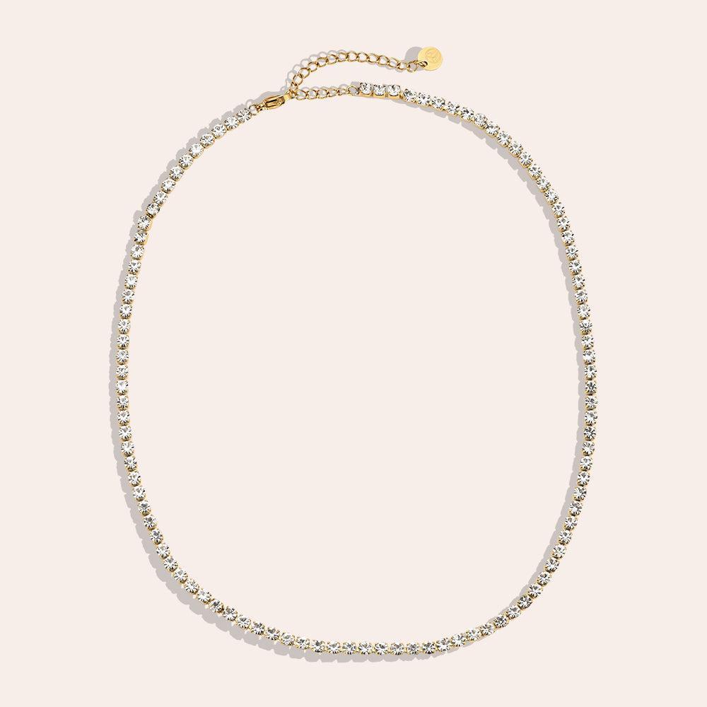 "Orionaora" 3mm Diamands Chain Edelstahl Halskette-Goldharmonie