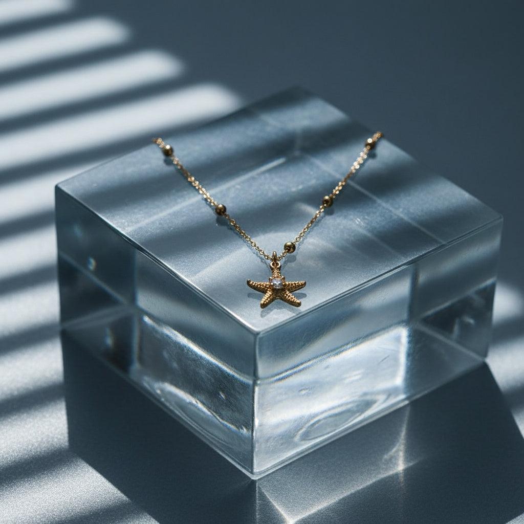 "Rinavel" Sea Star Edelstahl Halskette