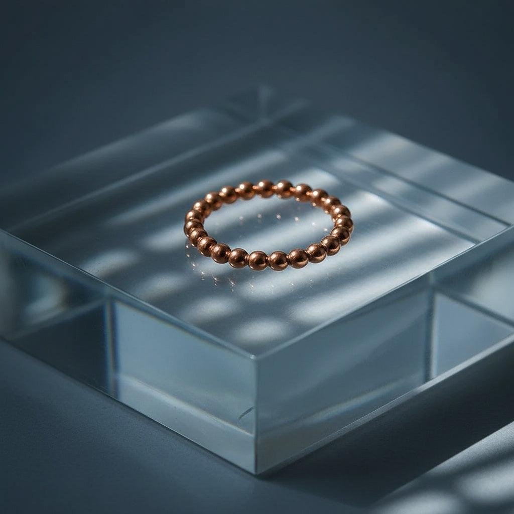 Sarima - Roségoldfarbener Ring mit kreisförmigem Glieddesign