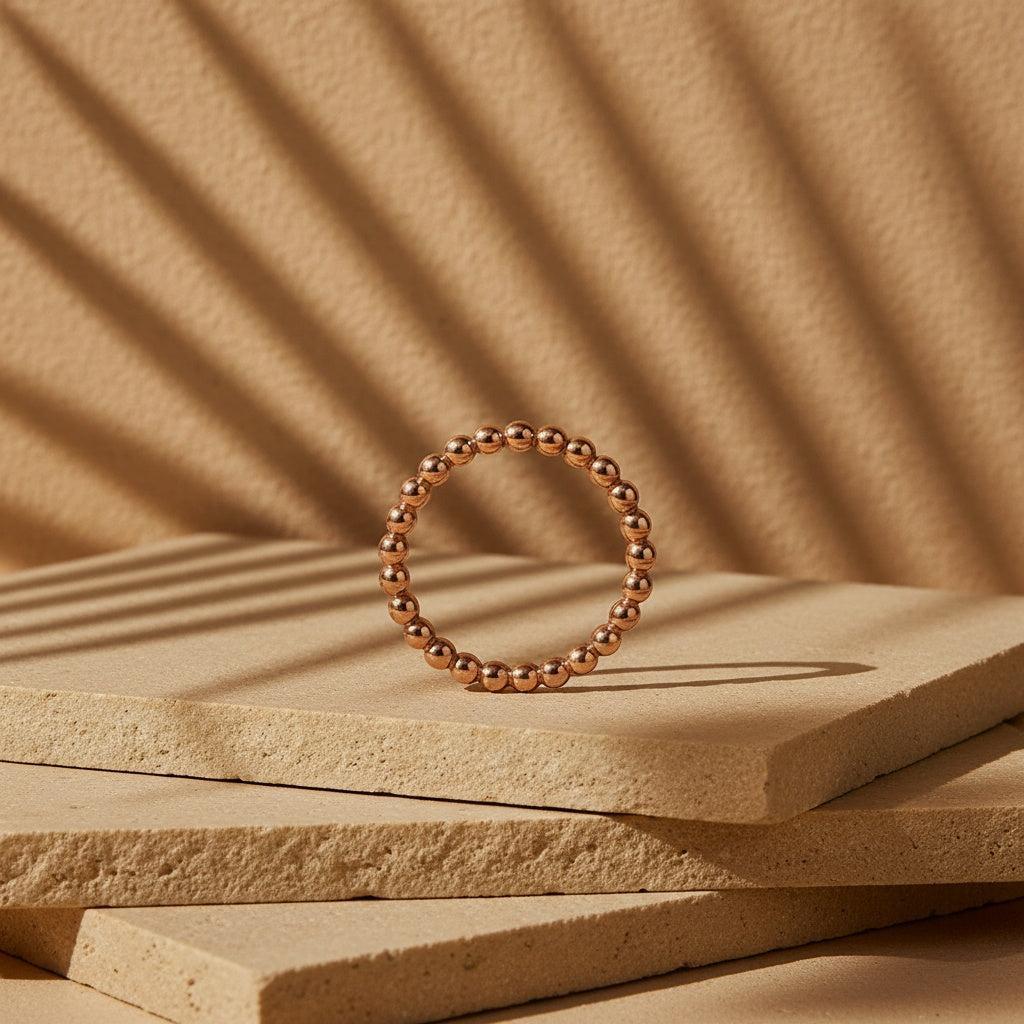 Sarima - Roségoldfarbener Ring mit kreisförmigem Glieddesign