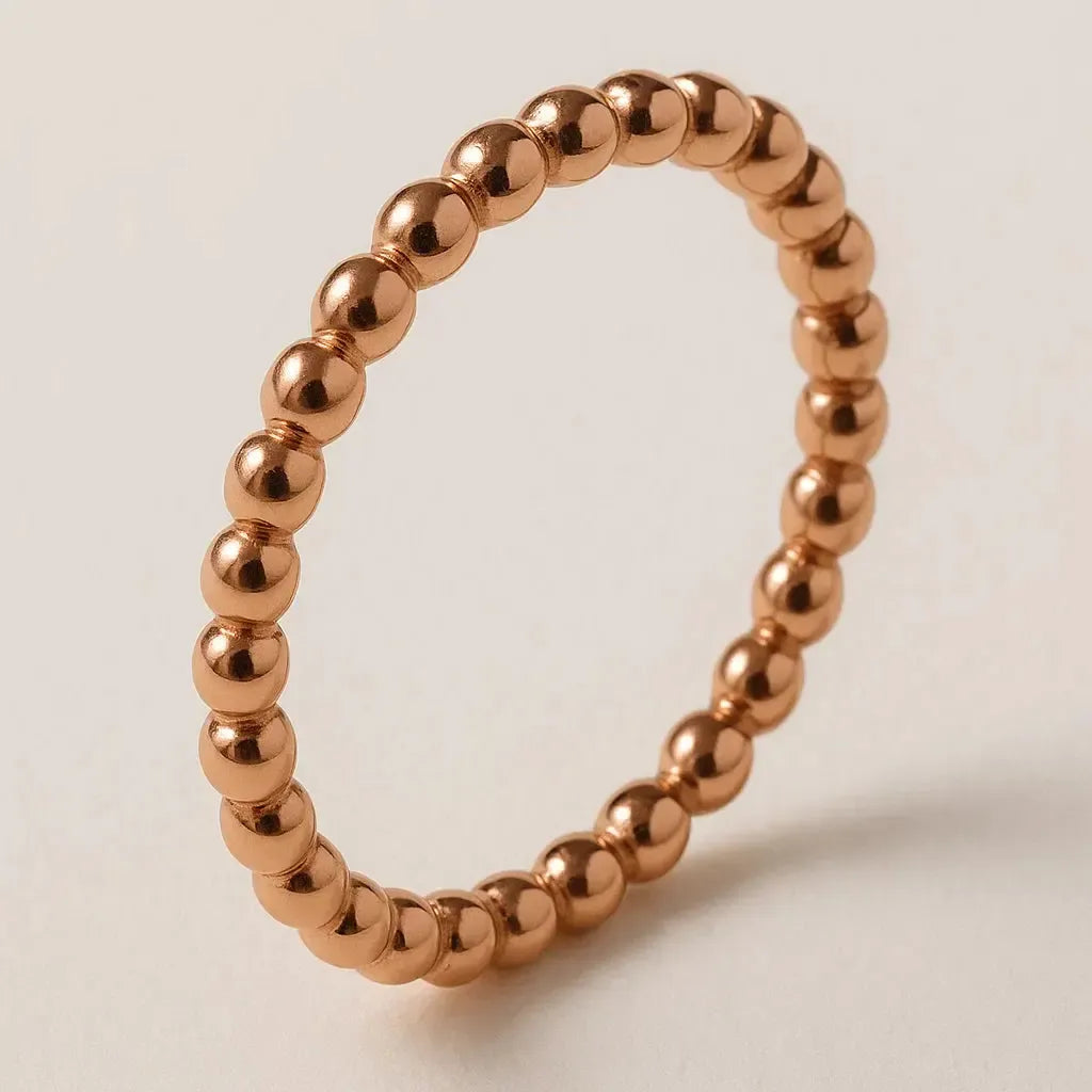 "Sarima" – Roségoldfarbener Ring mit kreisförmigem Glieddesign