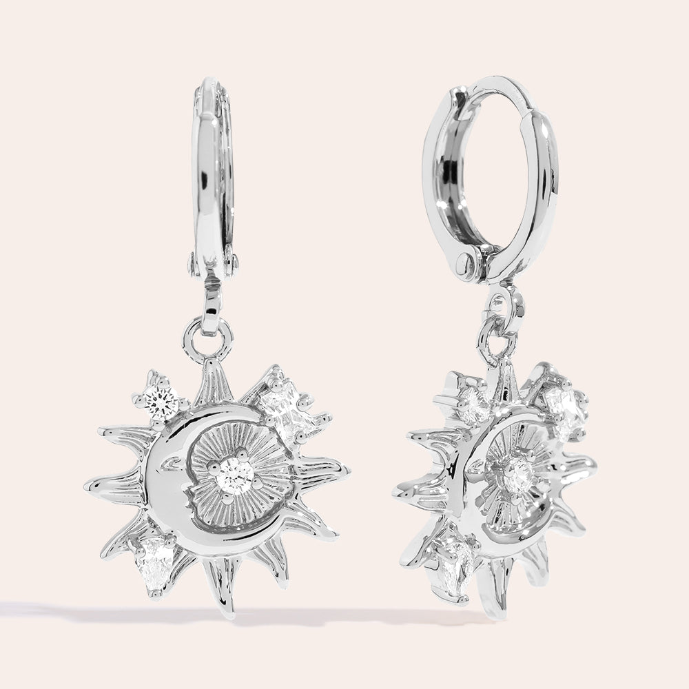 „Savilin“ Fancy Moon Star Vergoldete Ohrringe
