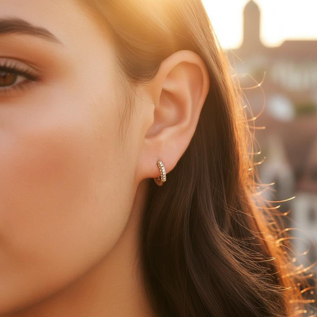 „Savilinaa“ Diamond Hoop Ohrringe