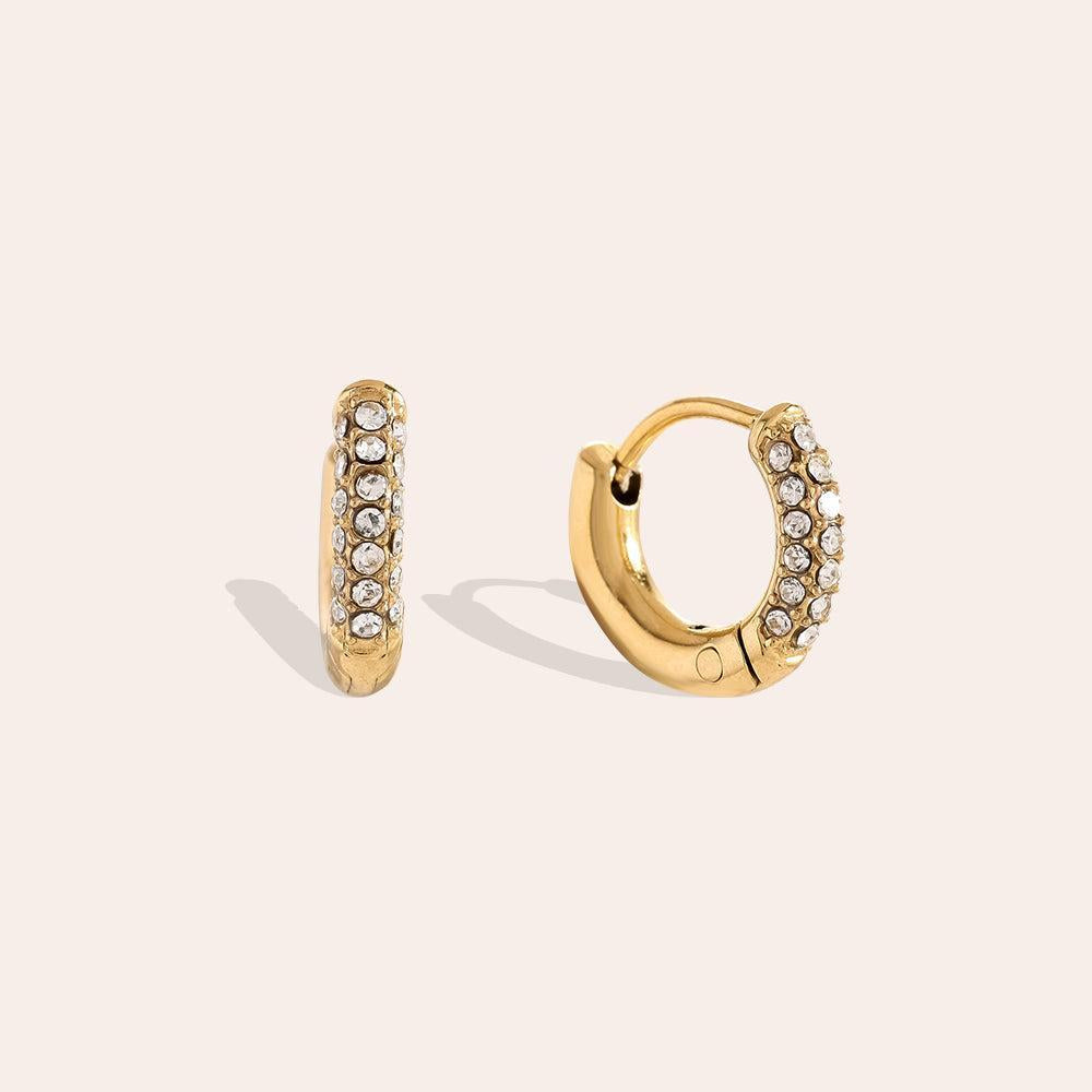 „Savilinaa“ Diamond Hoop Ohrringe-Goldharmonie