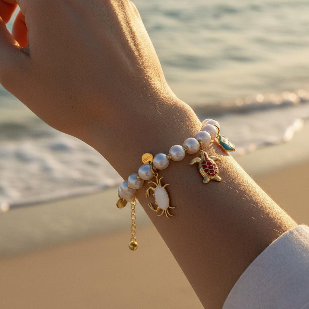 „Savivella“ Ocean Creature In Pearl Armband