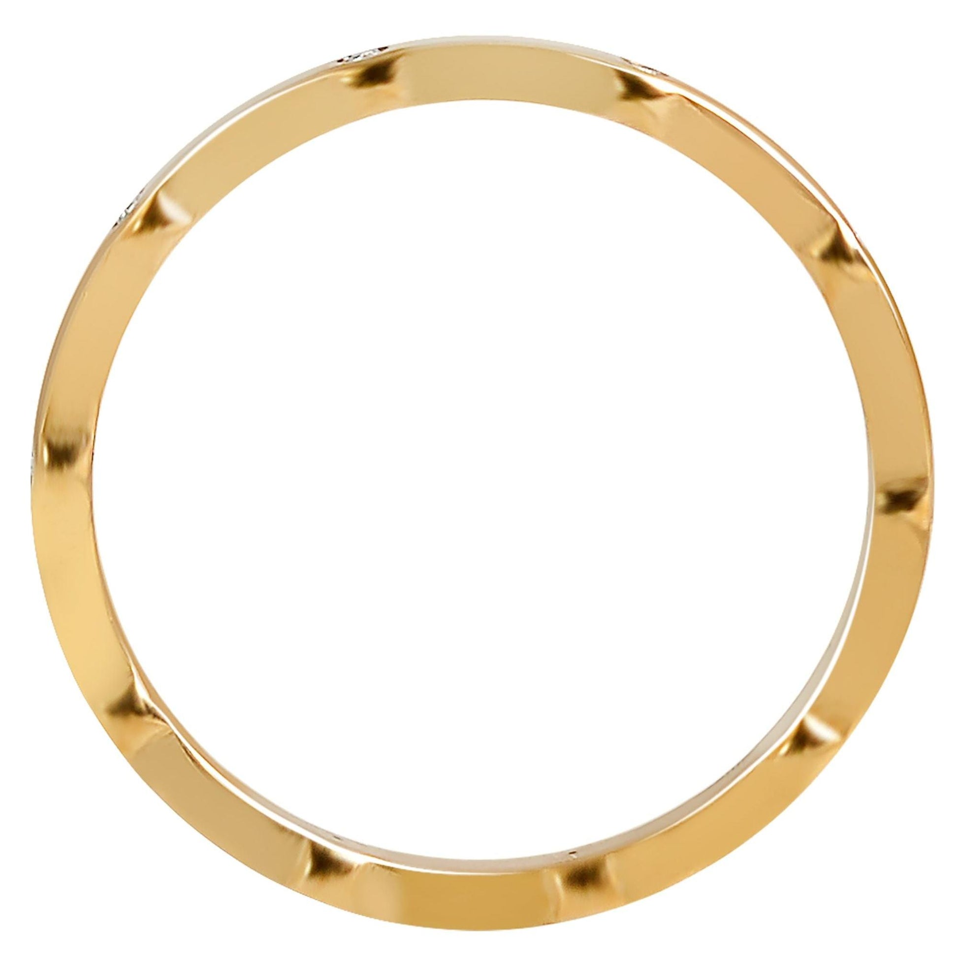 "Selina" – Goldfarbener Ring mit Similibesatz