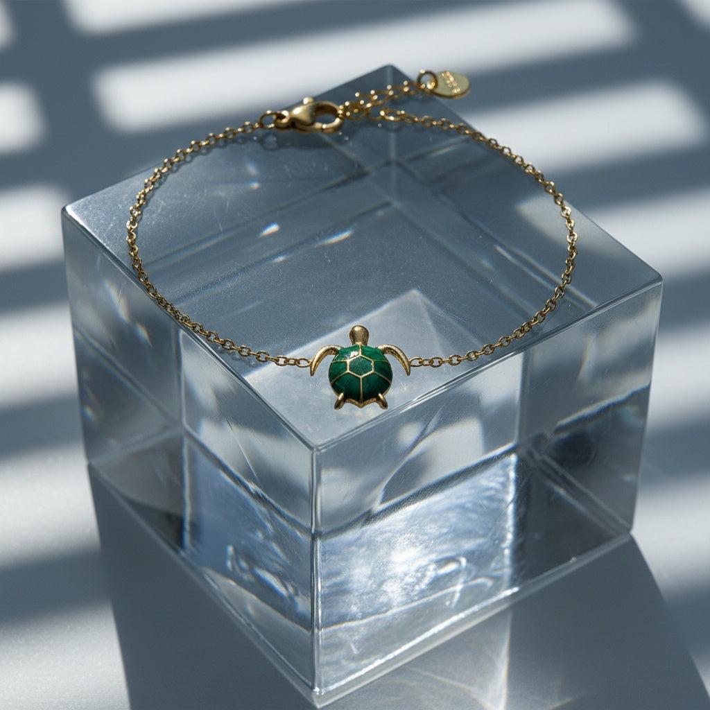 „Seramira“ Green Turtle Armband