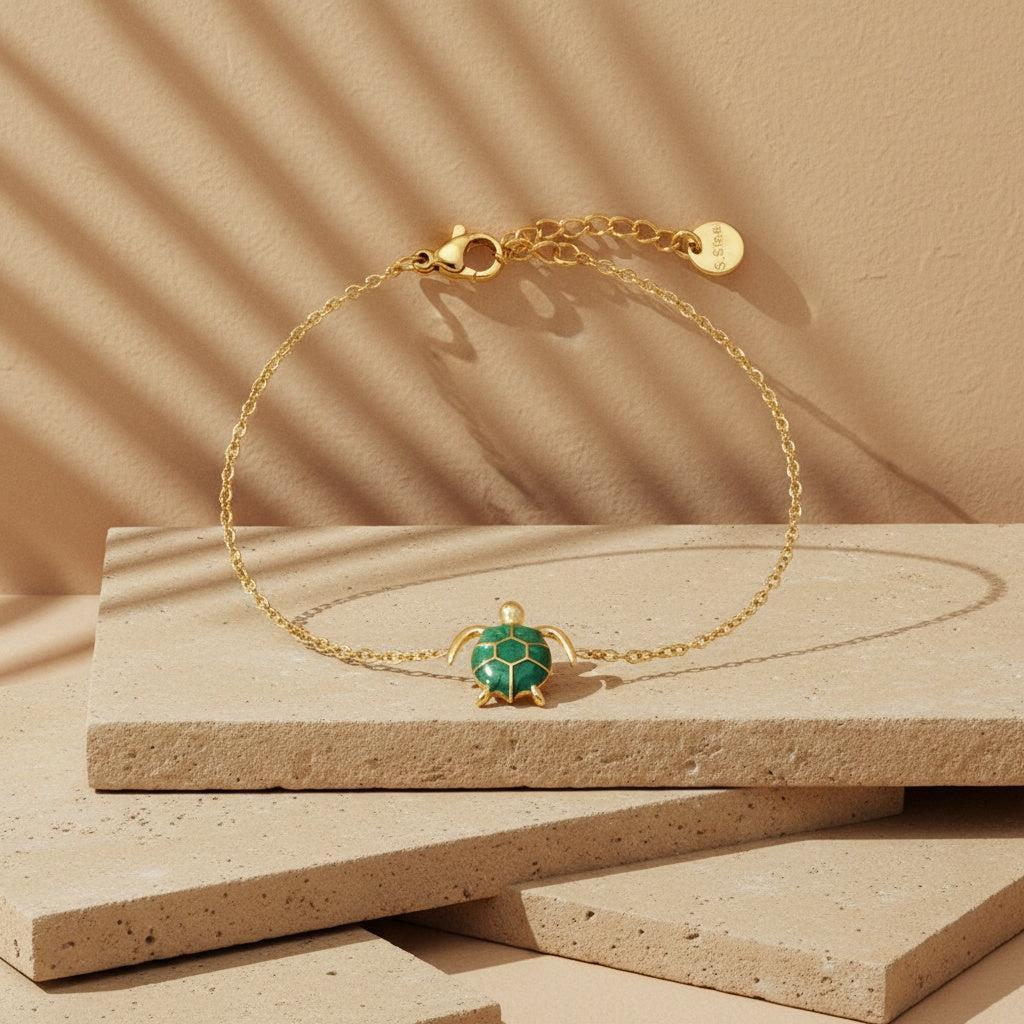 „Seramira“ Green Turtle Armband