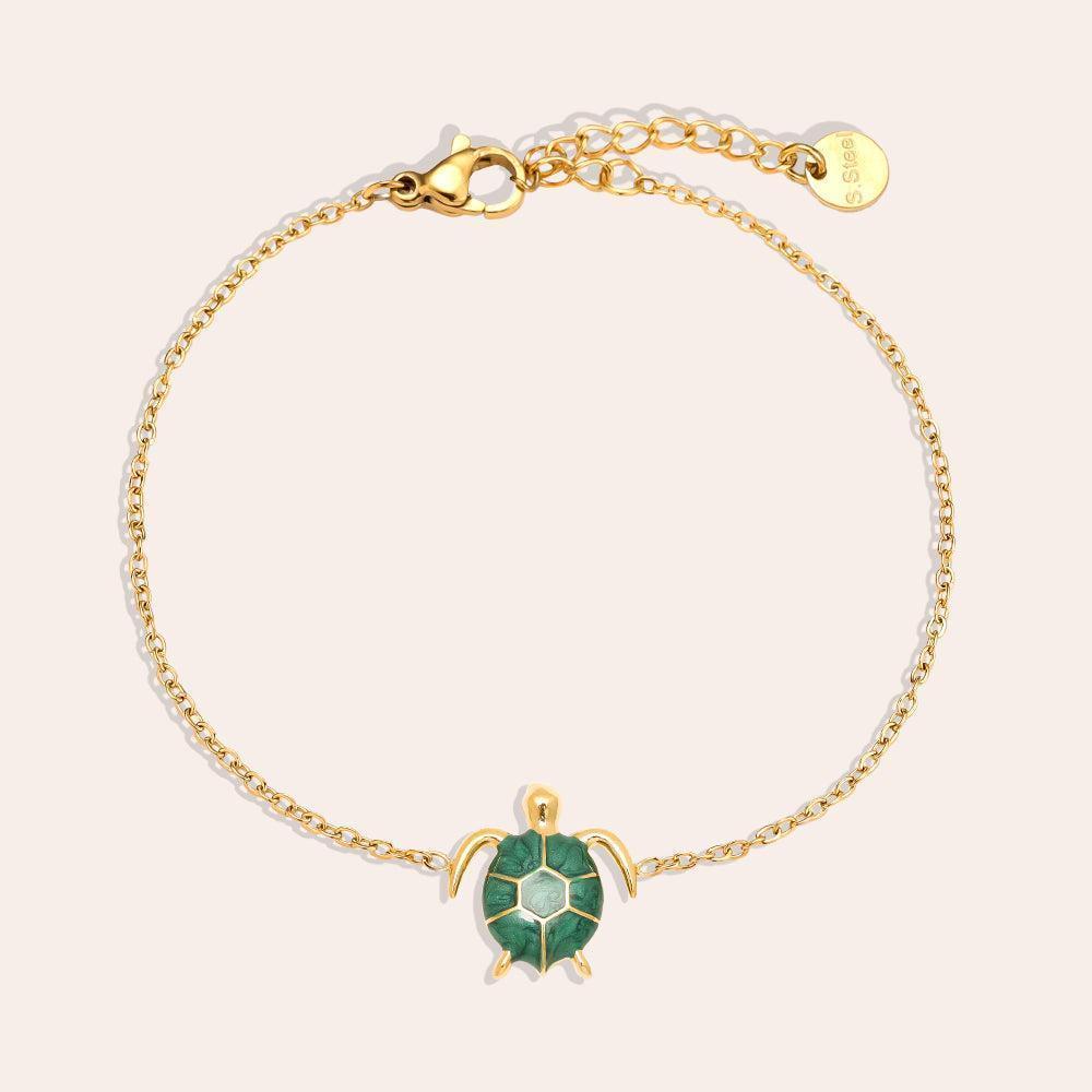 „Seramira“ Green Turtle Armband-Goldharmonie