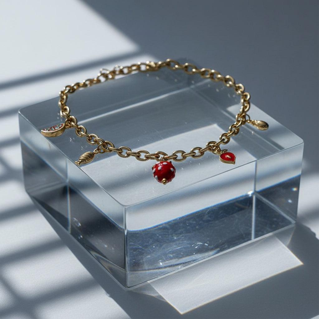 "Siranoraya" Strawberry Heart Edelstahl Halskette