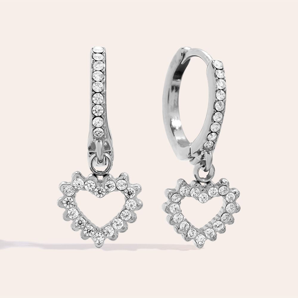 „Solalina“ Diamond Heart Ohrringe
