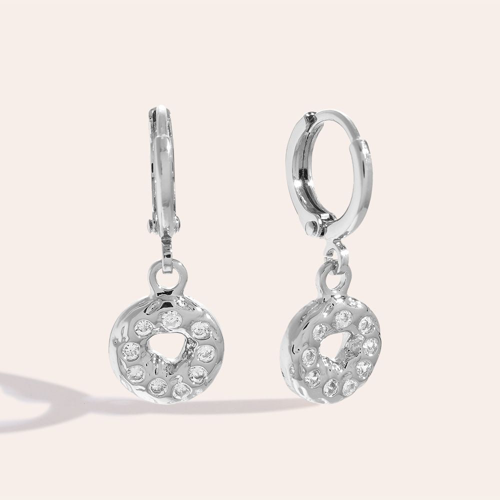 „Solanara“ Diamond Donut Vergoldete Ohrringe