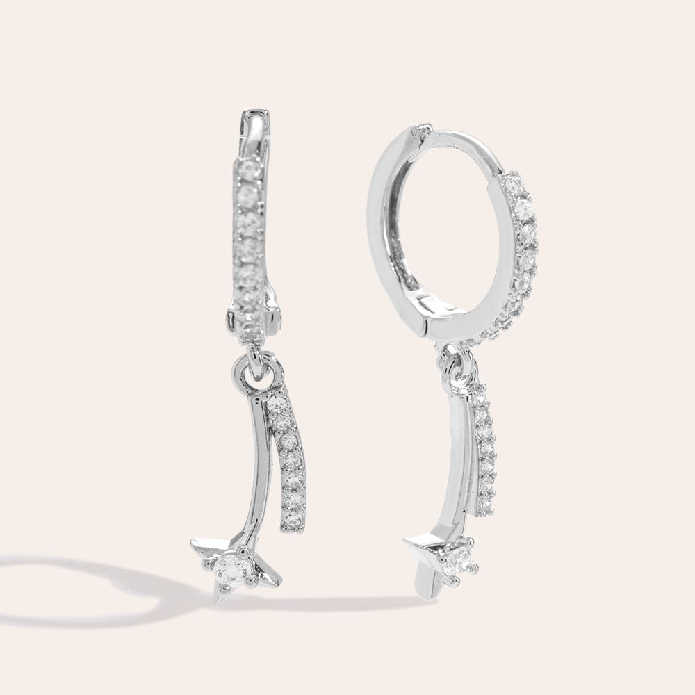 „Solanella“ Diamond Meteor Vergoldete Ohrringe