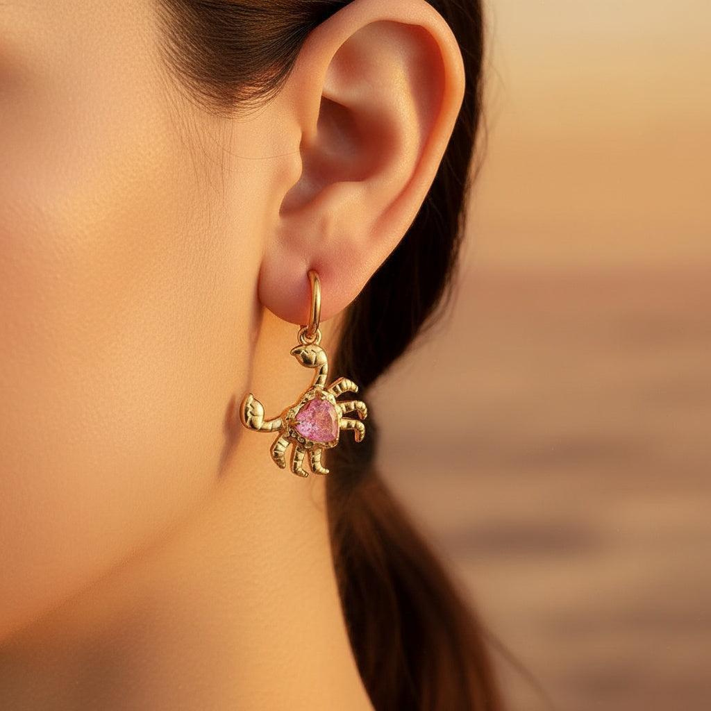 „Solanira“ Crab And Diamond Ohrringe