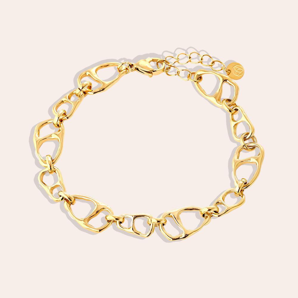„Solaviva“ Many Nose Chain Armband-Goldharmonie