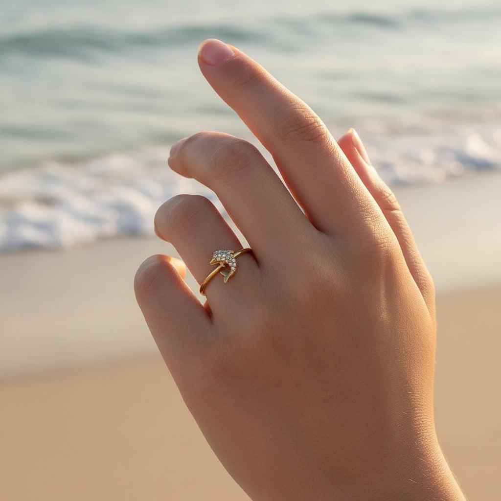 Solilara - Diamond Dolphin Ring