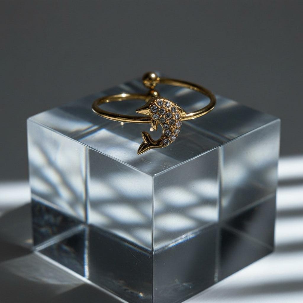 Solilara - Diamond Dolphin Ring