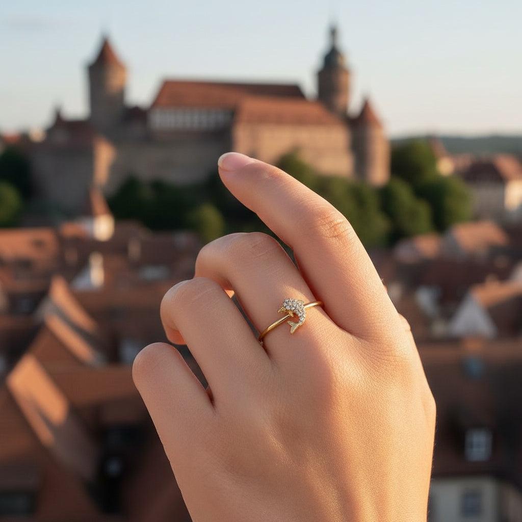 Solilara - Diamond Dolphin Ring