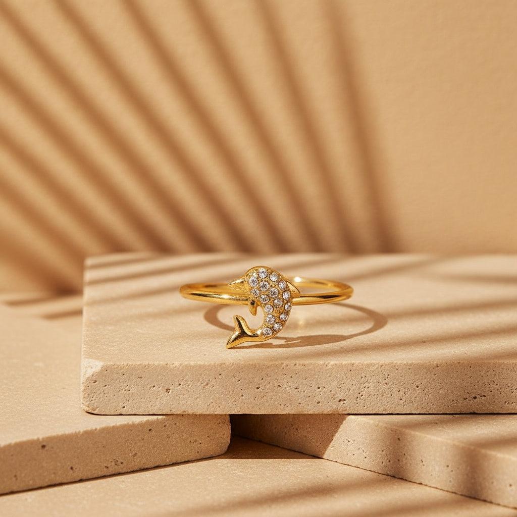 Solilara - Diamond Dolphin Ring