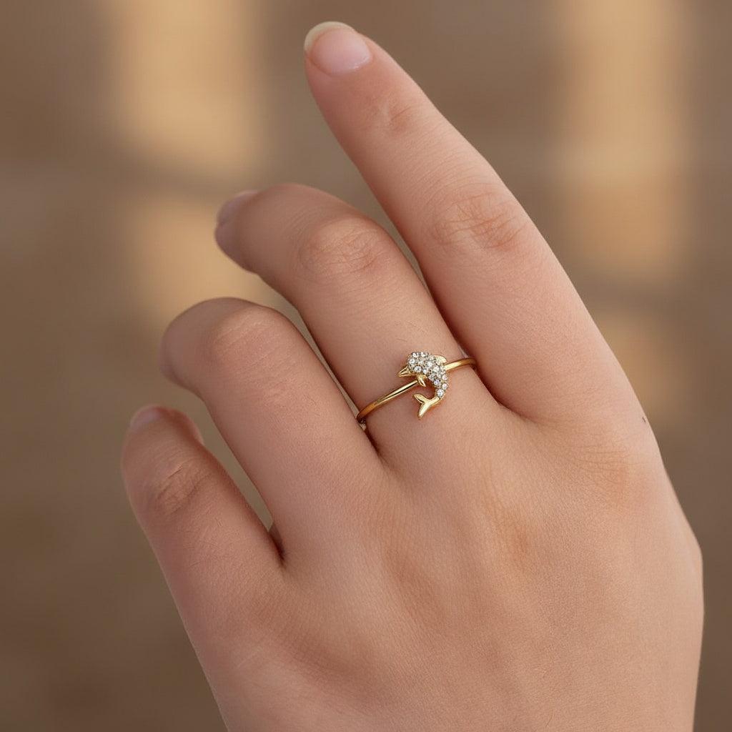 Solilara - Diamond Dolphin Ring