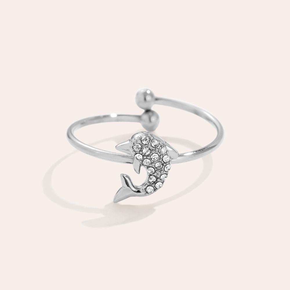 Solilara - Diamond Dolphin Ring