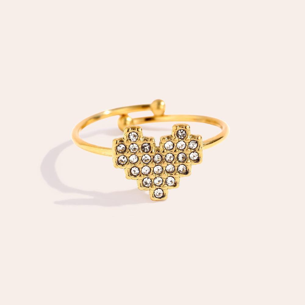 Solinella - Glory Heart Diamond Ring-Goldharmonie