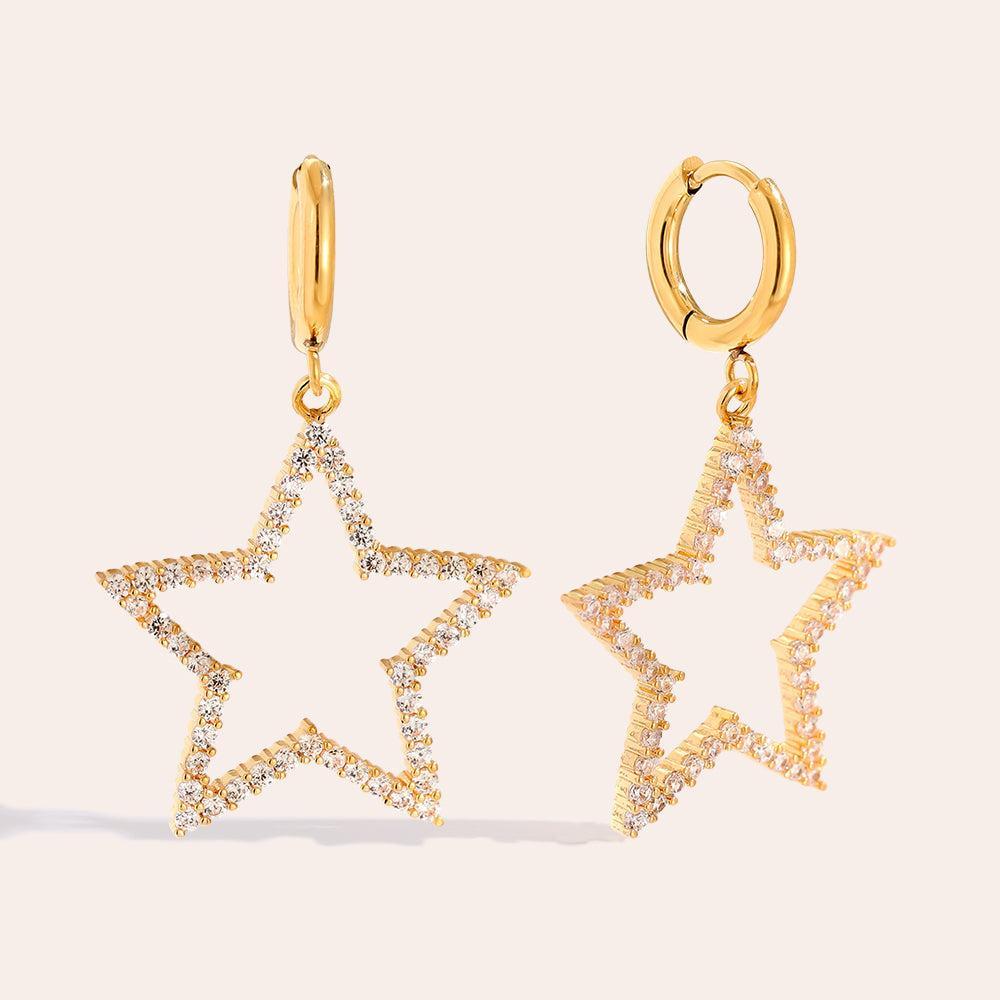 „Solirivaa“ Diamond Star Ohrringe-Goldharmonie